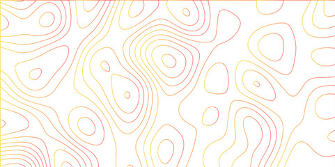 Seamless pattern with lines Topographic map. Golden contours topography stylized height of the lines map. Geographic mountain relief. Topo contour map on transparent background