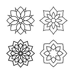 beautiful line art mandala bundle