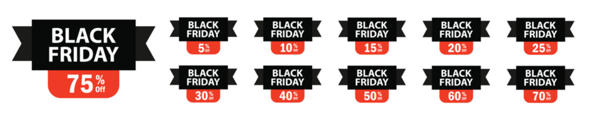 Black friday tag for mega sale banner with gold accents, perfect for holiday sales promotions, shopping deals etc.