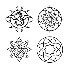 line art mandala bundle