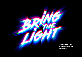 Chromatic Aberration Blur Effect Mockup