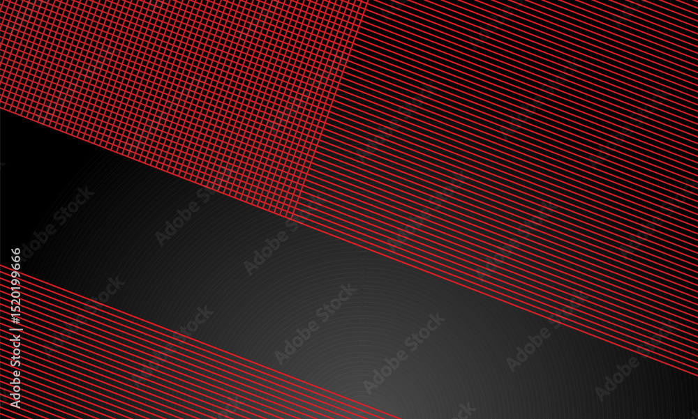 Wall mural black and red color pattern lines abstract digital art background