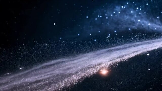 Cosmic Wonder A Stunning Visual of a Celestial Comet Tail Across the Starry Expanse