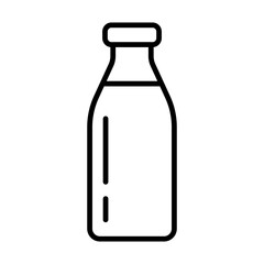 Bottle line icon. Milk bottle icon. Milk jar icon.