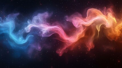Abstract cosmic nebula with colorful gases swirling in space. Perfect for backgrounds or cosmic themes.