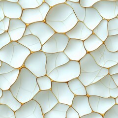 Abstract texture of soft white bubbles with golden outlines, creating a modern and elegant design for backgrounds, wallpapers, and prints.