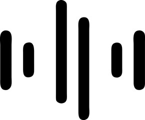 Sound Wave Icon Vector Illustration Audio Signal Graphic Music Frequency Element Isolated Design for Sound Technology and Communication Concepts