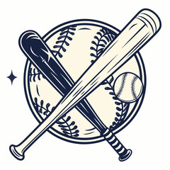 Baseball and bats vector art illustration for various use