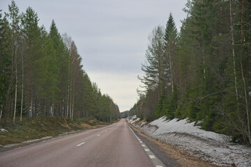 Naklejka premium road in the mountains