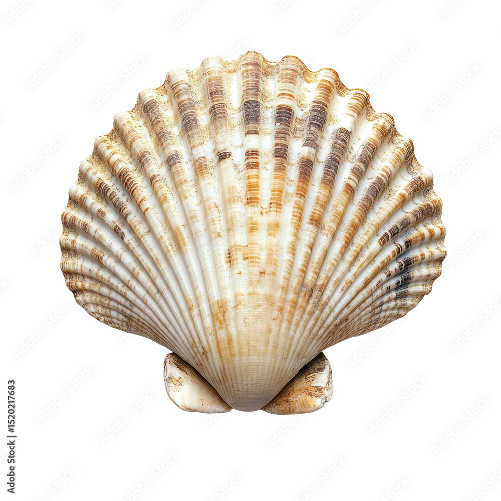 Poster beautiful shell showcasing natural patterns and textures from the ocean