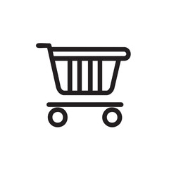 Shopping cart icon for online retail design projects