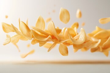 Uncooked Spaghetti Noodles. Floating Culinary Ingredient for Delicious Pasta Dishes - Food Photography