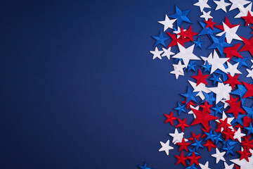 Patriotic Stars. Red, white, and blue stars scattered