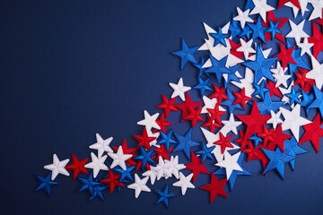 Patriotic Stars. Red, white, and blue stars scattered