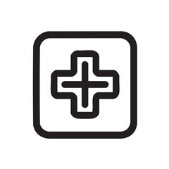 Fototapeta premium Health design: medical cross on rounded square