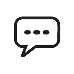 Modern speech bubble icon for communication and dialogue