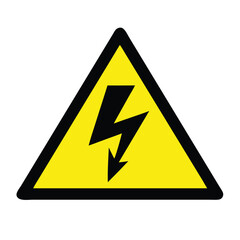 Warning sign. Dangerous electrical voltage icon set. High voltage sign. High voltage sign set, danger of electricity icons. High voltage icon. 