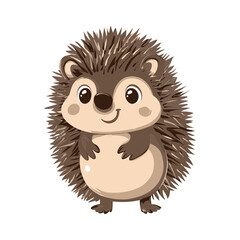 Adorable Hedgehog: A charming and endearing illustration of a cute hedgehog, with soft, detailed spines, a sweet smile, and endearing eyes.