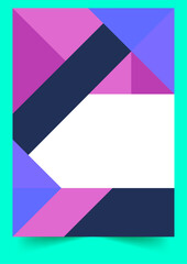 abstract geometric frame with colorful triangular blocks