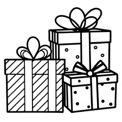 Festive Gift Boxes – Vector on White