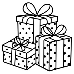 Festive Gift Boxes – Vector on White