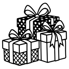 Festive Gift Boxes – Vector on White