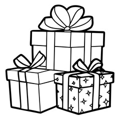 Festive Gift Boxes – Vector on White