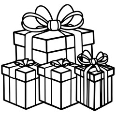 Festive Gift Boxes – Vector on White