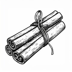 Bundle of Cinnamon Sticks Illustration