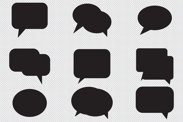 message icon or logo isolated sign symbol Comment icon speech bubble symbol. Speech bubble collection. on transparent background vector illustration eps 10