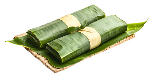 Green banana leaf. fresh whole banana leaf isolated on white background which is mostly used in south india for feast as plates and making snacks items ,isolated mainly for vishu and onam sadhya