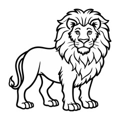 Majestic Asiatic Lion Illustration A Powerful Symbol of Wildlife