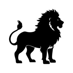 Majestic Asiatic Lion with a Thick Mane A Powerful Symbol of Strength and Royalty