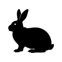 Majestic Flemish Giant Rabbit Silhouette A Striking Image of a Large, Powerful Breed