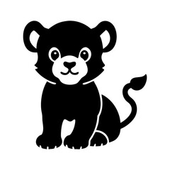 Adorable Cartoon Lion Cub Illustration Perfect for Children's Books, Prints, and Designs