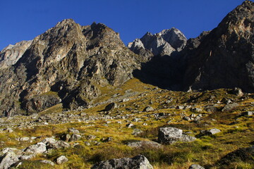 mountain landscape with snow