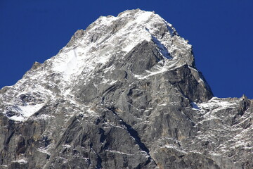 mountain landscape with snow