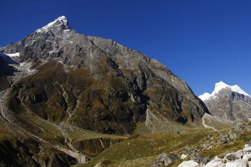 mountain landscape with snow
