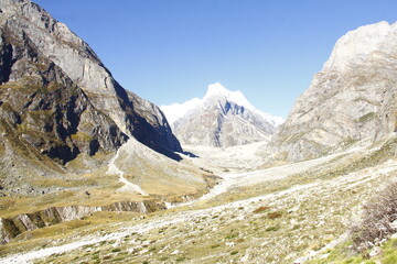 mountain landscape with snow