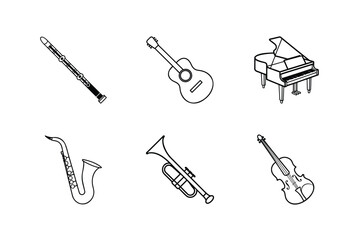 musical instruments icons