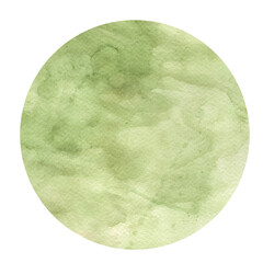 Delicate green watercolor circle with subtle brush texture. Perfect for eco-themed designs, branding, or natural highlights.