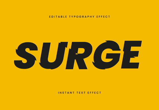 Black Bold Ripped Font Torn Modern Sharp Text Effect