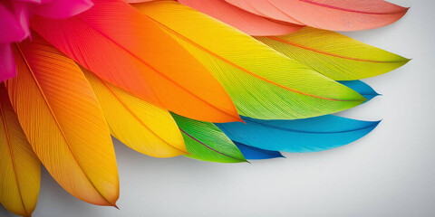 Close-Up of Vibrant Rainbow Parrot Feathers 