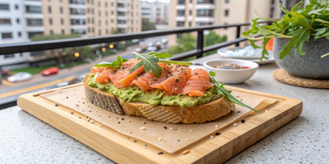 Avocado toast with smoked salmon recipe healthy breakfast brunch idea food photography and styling delicious meal