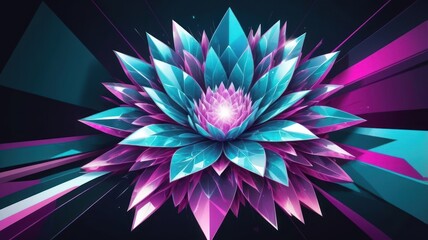 Abstract floral background with beautiful pink and purple lotus flowers, petals, and leaves