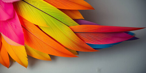 Close-Up of Vibrant Rainbow Parrot Feathers 