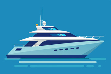 yacht isolated on white background