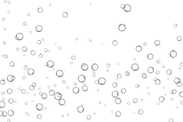 Air bubbles, oxygen, champagne crystal clear, isolated on white background modern design. Vector illustration EPS 10.