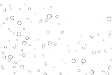 Air bubbles, oxygen, champagne crystal clear, isolated on white background modern design. Vector illustration EPS 10.