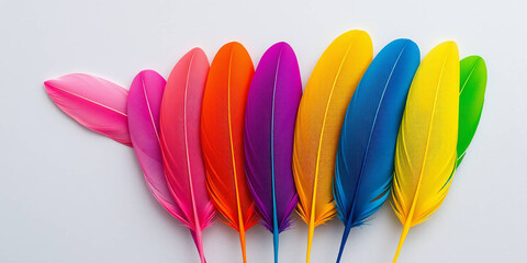 Close-Up of Vibrant Rainbow Parrot Feathers 